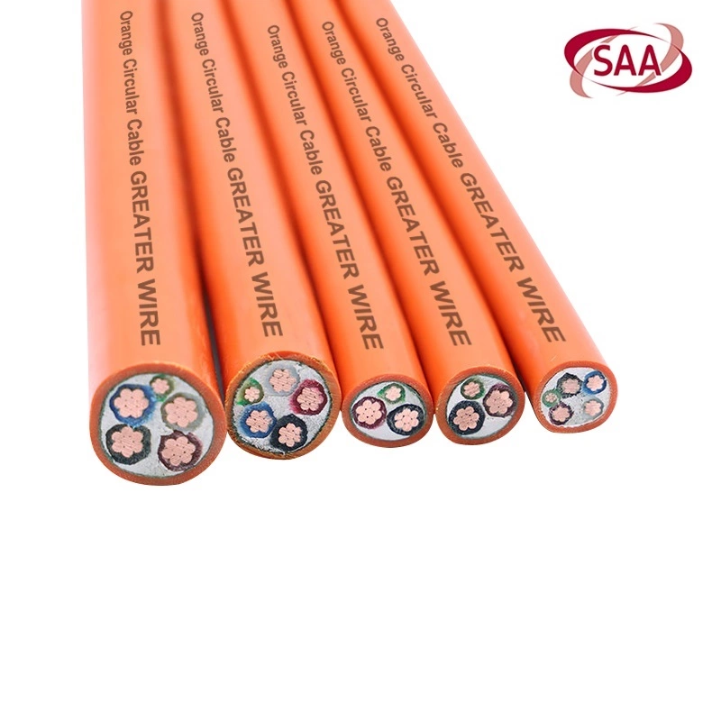 orange circular cable