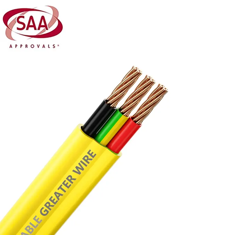 2 /3 Core and Earth Yellow TPS Electrical Cable 